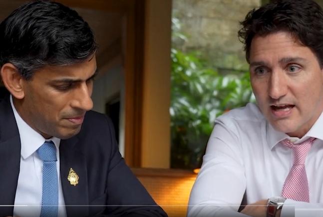 Prim-miniștrii Sunak și Trudeau l-au informat pe Zelensky despre discuțiile G20: "Alo, Volodimir? Suntem Rishi și Justin!"