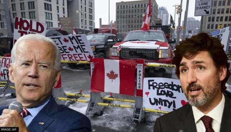 Biden i-a ordonat lui Trudeau să pună capăt "convoiului pentru libertate" din februarie