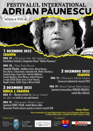 Festivalului Internațional Adrian Păunescu continuă și în 2022