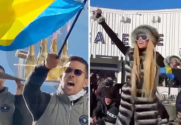 Ucraineni bogați petrec într-o stațiune de lux din Alpii francezi cu șampanie de 20.000€(video) 