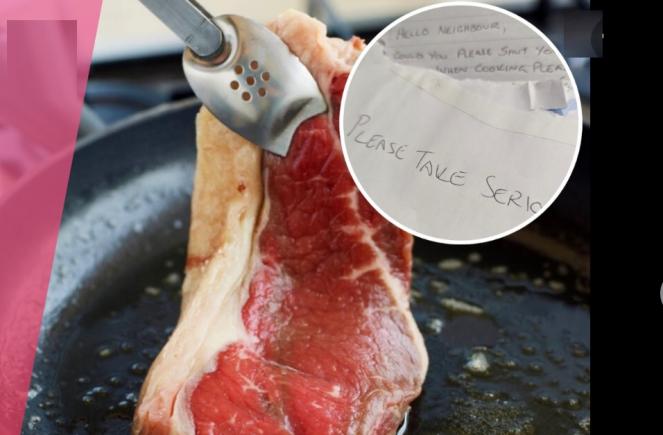 O familie vegană trimite o scrisoare vecinilor prin care le cere să nu mai gătească carne cu fereastra deschisă