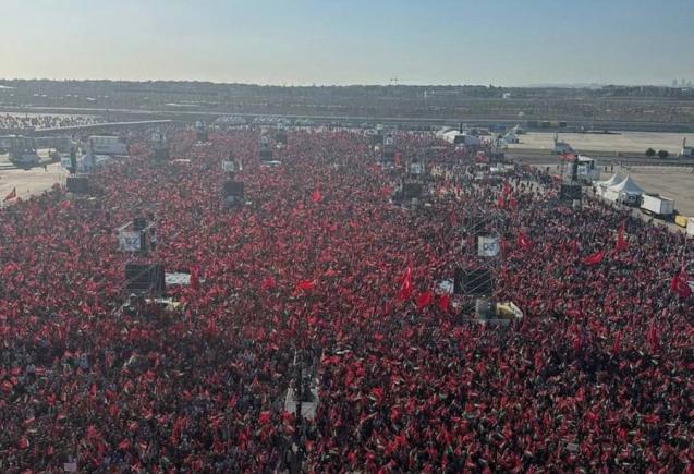 Erdogan a declarat într-un miting la Istanbul că Israelul este un ocupant iar Hamas nu este o organizație teroristă