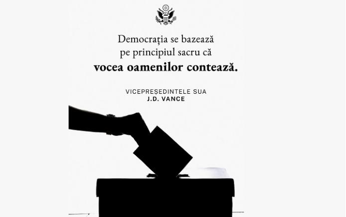 Ambasada SUA în România: „Democrația se bazează pe principiul sacru că vocea oamenilor contează”