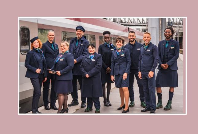 Compania Eurostar lansează uniforme inclusive cu fuste pentru bărbați și  pantofi Dr. Martens 