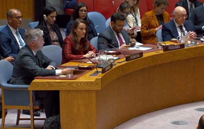 Consiliul de Securitate al ONU: Oana Țoiu cere presiuni sporite asupra Rusiei după incidentul dronei de la Galați