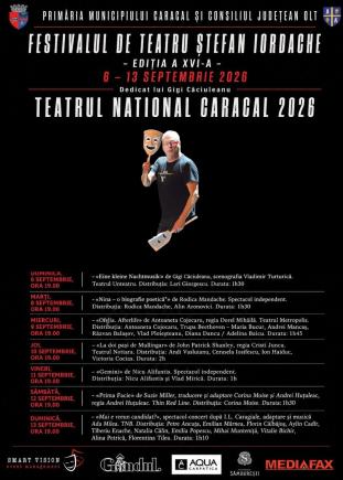 Festivalul de Teatru Caracal 2026 - ediția a XVI-a, dedicată lui Gigi Căciuleanu, omul dans