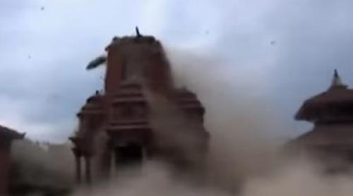 MOMENTUL GROAZEI în Nepal. O nouă înregistrare din timpul cutremurului, dată publicității de BBC (VIDEO)
