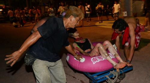 INCENDIU de proporții. Peste 500 de persoane au fost rănite într-un parc acvatic din Taiwan (Video)