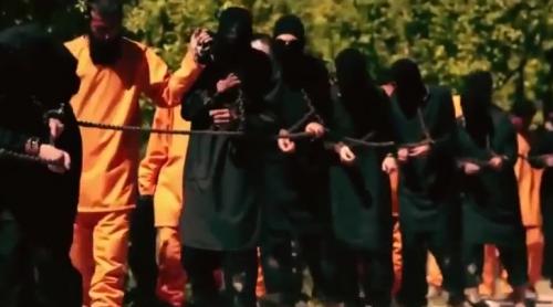 IMAGINI TERIFIANTE! Militanții ISIS, EXECUTAȚI de o grupare rivală (VIDEO)