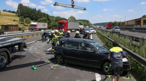 AUSTRIA. Accident în lanț pe A8 după ce un șofer român a adormit la volan