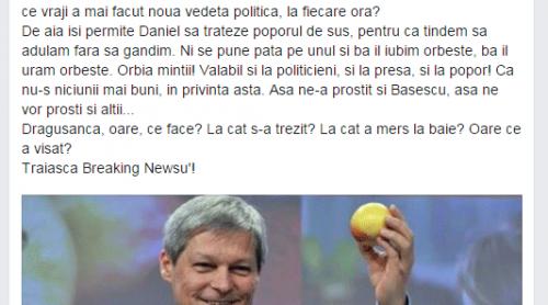 Dacian Cioloş, comparat de un senator PNL cu Bianca Drăguşanu: 