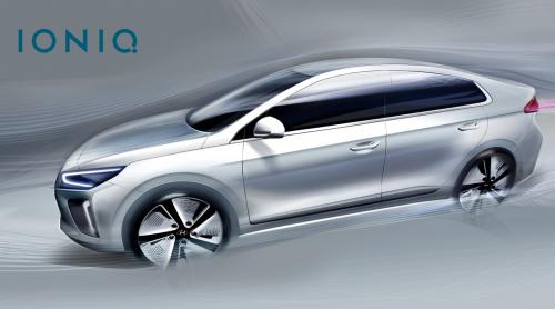 Hyundai Ioniq, noi schițe ale modelului. Lansarea, la Geneva!