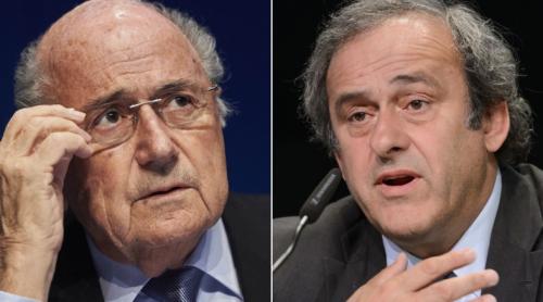 CUTREMUR LA FIFA. Blatter și Platini, suspendați din fotbal pentru 8 ani!