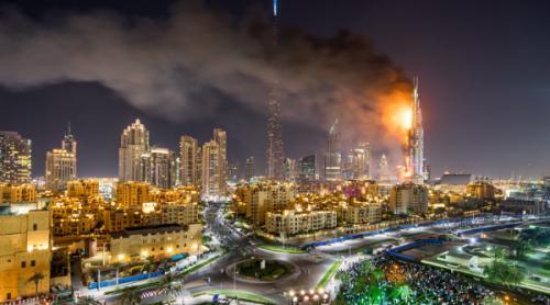 Cum a reușit un turist să scape din flăcările incendiului de la hotelul din Dubai (VIDEO)