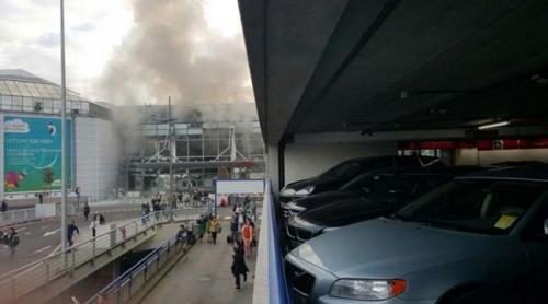 Momentul producerii unei explozii în aeroportul din Bruxelles (VIDEO)
