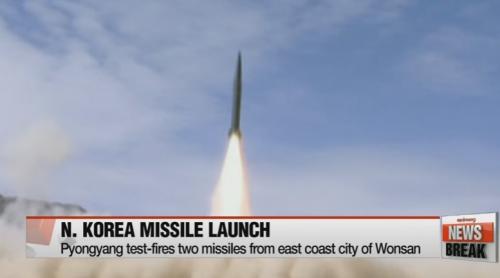 Coreea de Nord a lansat două rachete cu rază medie de acțiune (VIDEO)