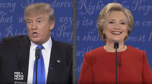 PRIMA CONFRUNTARE DIRECTĂ Clinton - Trump! Urmăriți schimbul de replici și momentele-cheie ale dezbaterii (VIDEO)