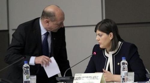 Traian Băsescu: „Dacă într-o zi o veți vedea la televizor pe Laura Codruța Koveși cu cătușe (...)“