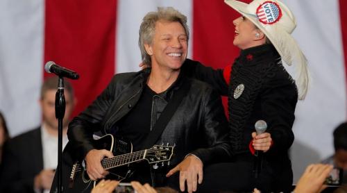 Jon Bon Jovi şi Lady Gaga o susţin pe Hillary Clinton