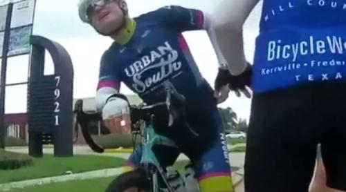 Ciclist împuşcat în timpul unei curse (VIDEO)