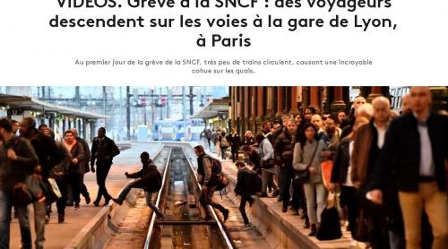 Atenţionare de călătorie. Franţa, afectată de o grevă de amploare în transportul feroviar şi la compania Air France