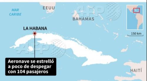 Un avion cu 104 persoane la bord s-a prăbuşit în apropiere de Havana