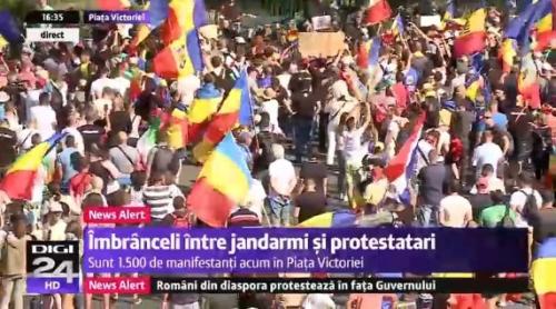 Protest, cu participarea unor români din străinătate, în Piaţa Victoriei (LIVE)