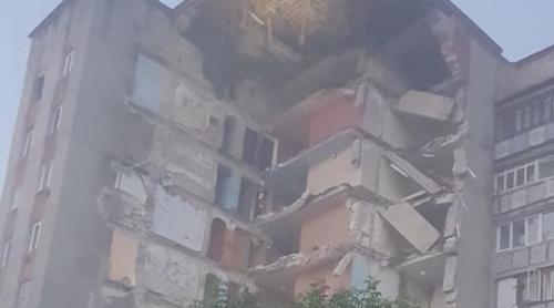 Bloc de locuinţe, cu nouă etaje, prăbuşit la Otaci, în Republica Moldova (VIDEO)
