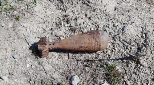 Element de muniție din al Doliea Război Mondial descoperit pe o stradă din Miercurea Ciuc