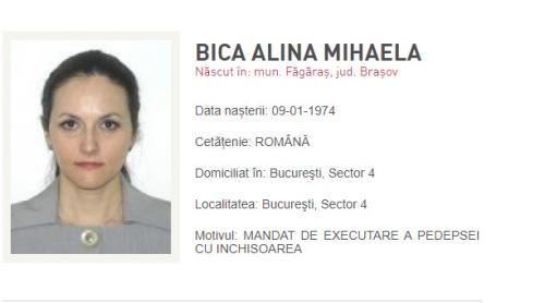 Alina Bica, prinsă de polițiști în Italia