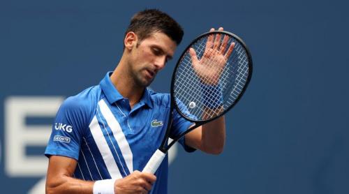 Novak Djokovic, descalificat dupa ce a lovit cu mingea o arbitră de linie