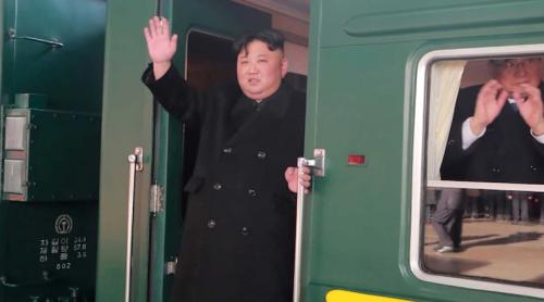 Liderul nord-coreean Kim a plecat cu trenul spre Rusia