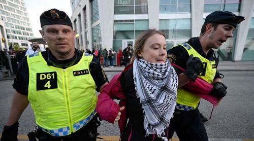Greta Thunberg a fost arestată la un protest pro-palestinian la Eurovision