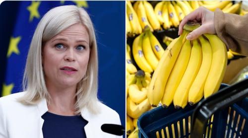 Ministrul suedez pentru Egalitatea de Gen a cerut să  nu existe banane în locurile vizitelor oficiale din cauza „bananafobiei” ei severe