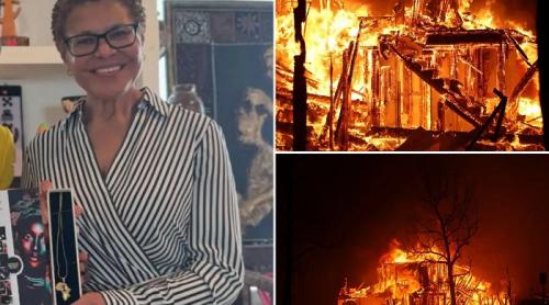 Hollywoodul arde în timp ce primarul democrat vizitează Ghana