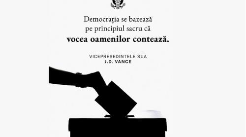 Ambasada SUA în România: „Democrația se bazează pe principiul sacru că vocea oamenilor contează”