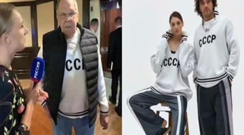 Hanoracul lui Lavrov cu „URSS” devine un fenomen de modă: se vinde cu 2.600 €