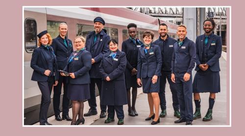 Compania Eurostar lansează uniforme inclusive cu fuste pentru bărbați și  pantofi Dr. Martens 