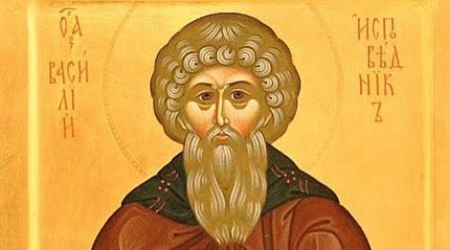 Calendar ortodox 28 februarie: Preacuviosul părinte Vasile mărturisitorul