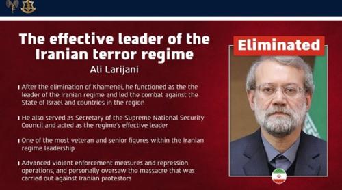 Israelul anunță uciderea lui Ali Larijani, liderul din umbră al Iranului, arhitectul securității iraniene