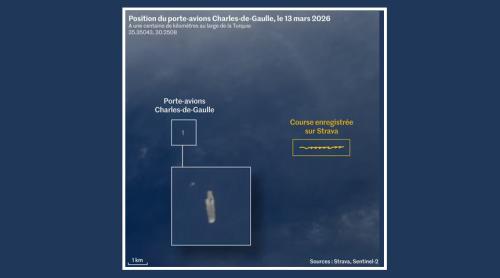 Un ofițer francez a dezvăluit fără să vrea poziția portavionului „Charles-de-Gaulle” folosind aplicația de alergare Strava