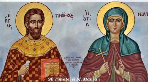 Calendar ortodox 3 mai: Sfinţii Mucenici Timotei şi Mavra, soţia sa