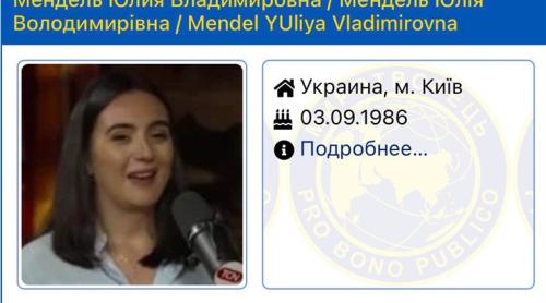 Fosta purtătoare de cuvânt a lui Zelensky adaugată pe siteul Myrotvoreț - lista „dușmanilor Ucrainei” - după interviul acordat lui Tucker Carlson