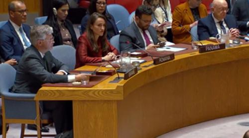 Consiliul de Securitate al ONU: Oana Țoiu cere presiuni sporite asupra Rusiei după incidentul dronei de la Galați