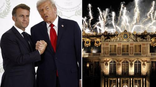Macron pregătește o recepție somptuoasă pentru Donald Trump la Versailles: dineu de gală, vizita castelului și focuri de artificii: 
