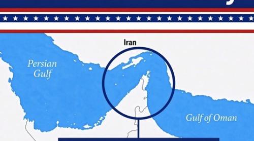 Donald Trump a publicat o hartă a strâmtorii Ormuz pe care o prezintă drept „teritoriu american”