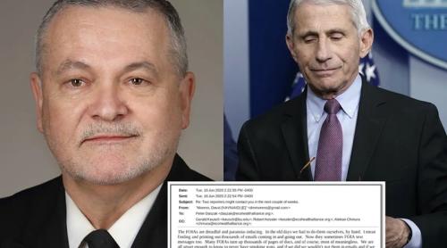 Fostul consilier al lui Anthony Fauci pledează vinovat pentru ascunderea documentelor despre COVID-19 si  fraudare a Statelor Unite