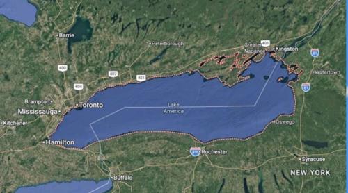 Google Maps schimbă denumirea Lacului Ontario în „Lacul Americii” dupa decretul lui Donald Trump