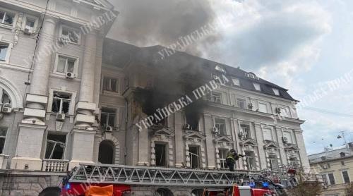 O dronă rusă a lovit sediul Serviciului de Securitate al Ucrainei (SBU) din centrul Kievului