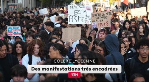 Macron, furios pe postul televiziunii publice France 2 după difuzarea unei pancarte jignitoare la adresa soției sale